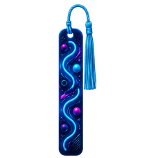 Neon Blue & Purple Graphic Bookmark